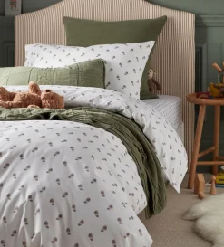 Secret Linen Store Acorn 100% Organic Cotton Duvet Cover Set
