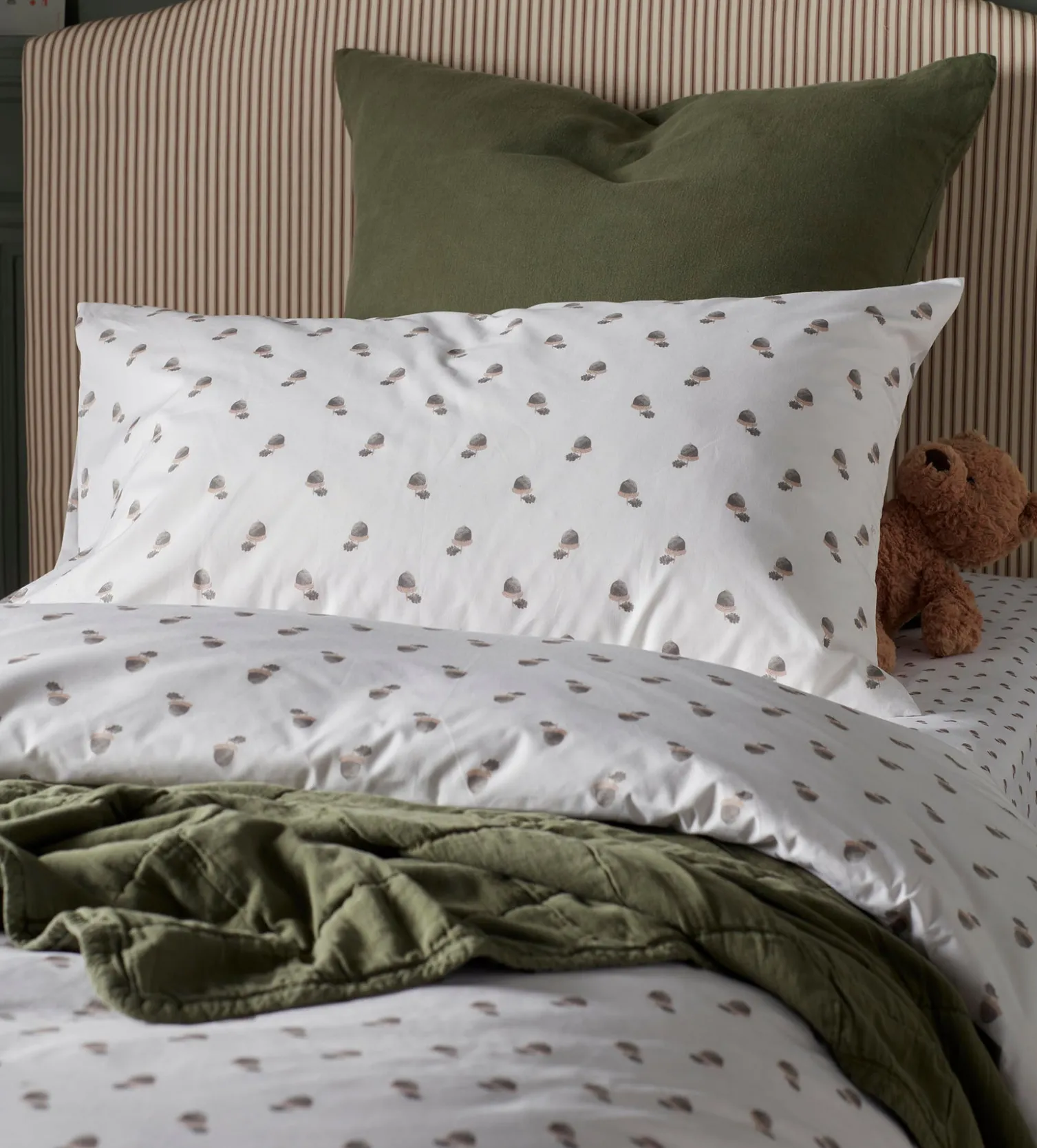 Secret Linen Store Acorn 100% Organic Cotton Duvet Cover Set