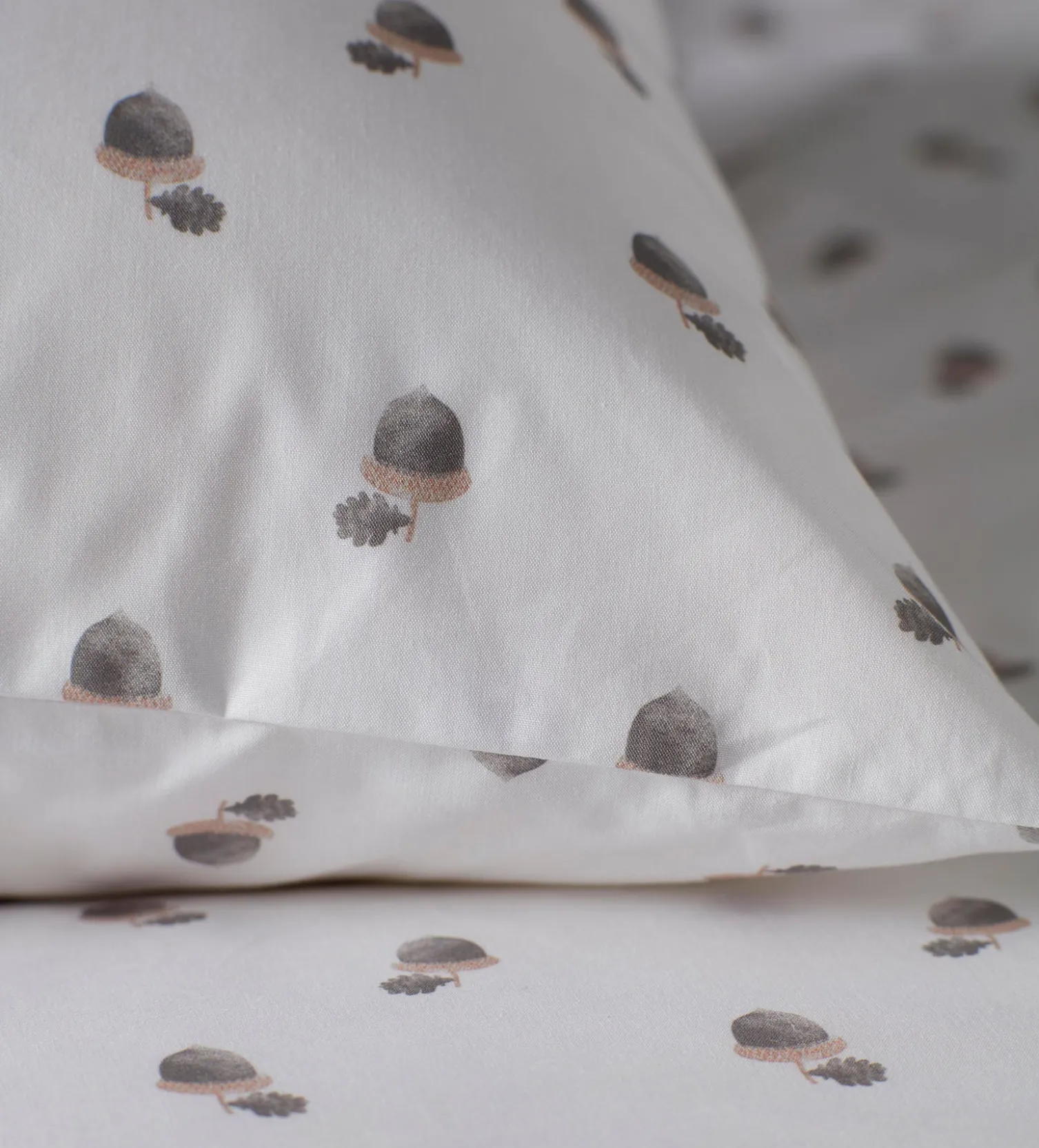 Secret Linen Store Acorn 100% Organic Cotton Duvet Cover Set