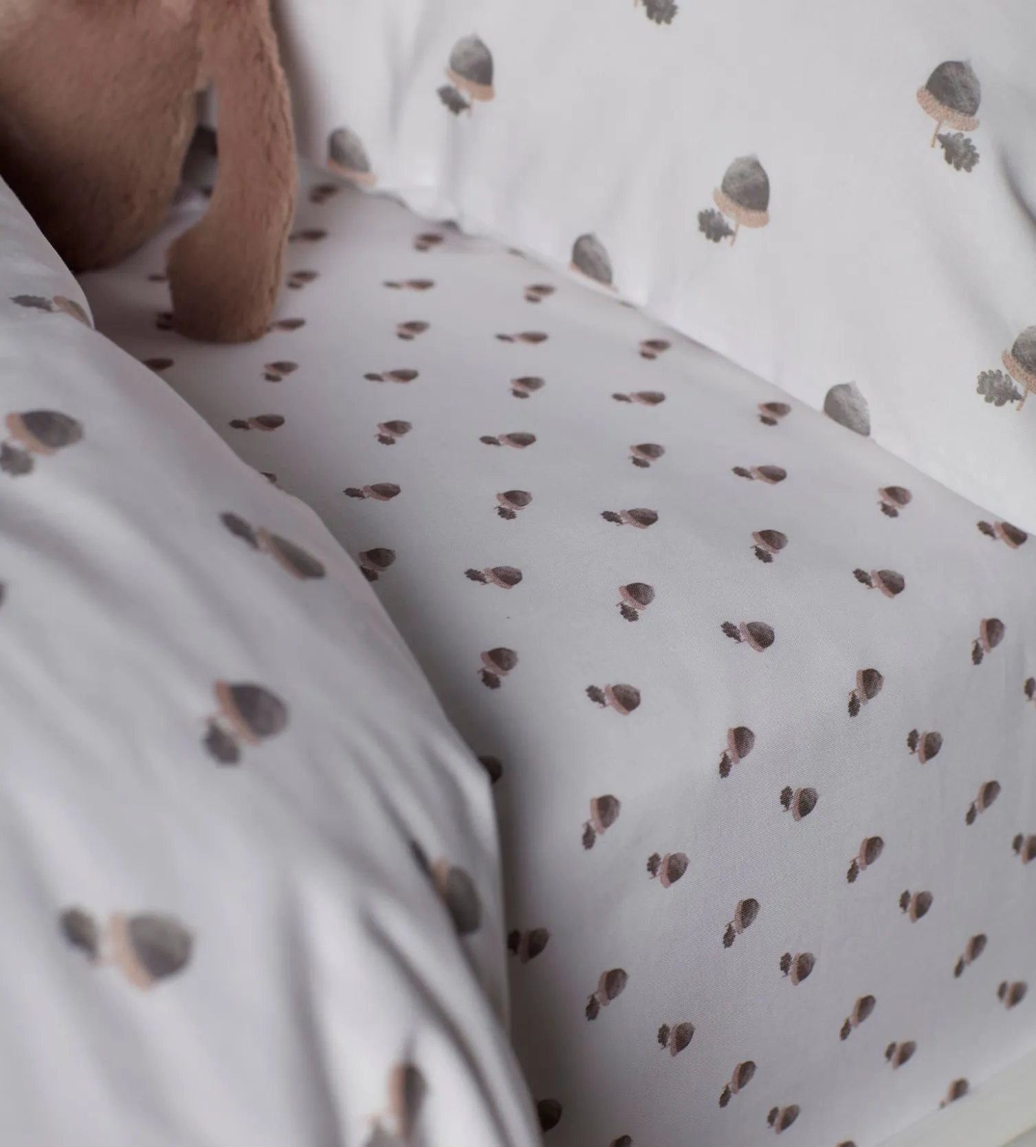 Secret Linen Store Acorn 100% Organic Cotton Duvet Cover Set