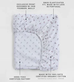 Secret Linen Store Acorn 100% Organic Cotton Fitted Sheet