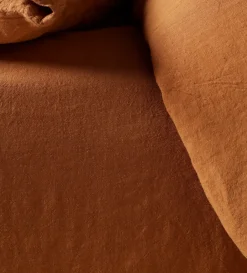 Secret Linen Store Amber 100% Linen Fitted Sheet