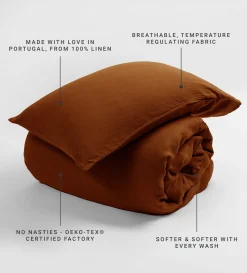 Secret Linen Store Amber 100% Linen Pillowcase