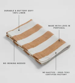 Secret Linen Store Amber Cora 100% Linen Table Runner