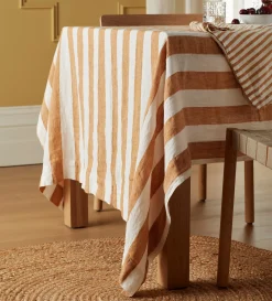Secret Linen Store Amber Cora 100% Linen Tablecloth