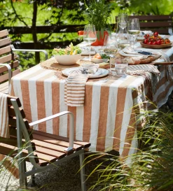 Secret Linen Store Amber Cora 100% Linen Tablecloth
