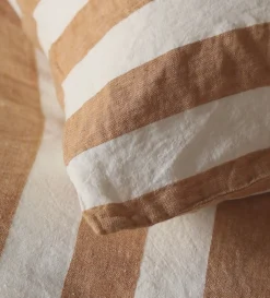 Secret Linen Store Amber Cora Stripe 100% Linen Duvet Cover