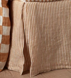 Secret Linen Store Amber Cora Stripe Linen Valance