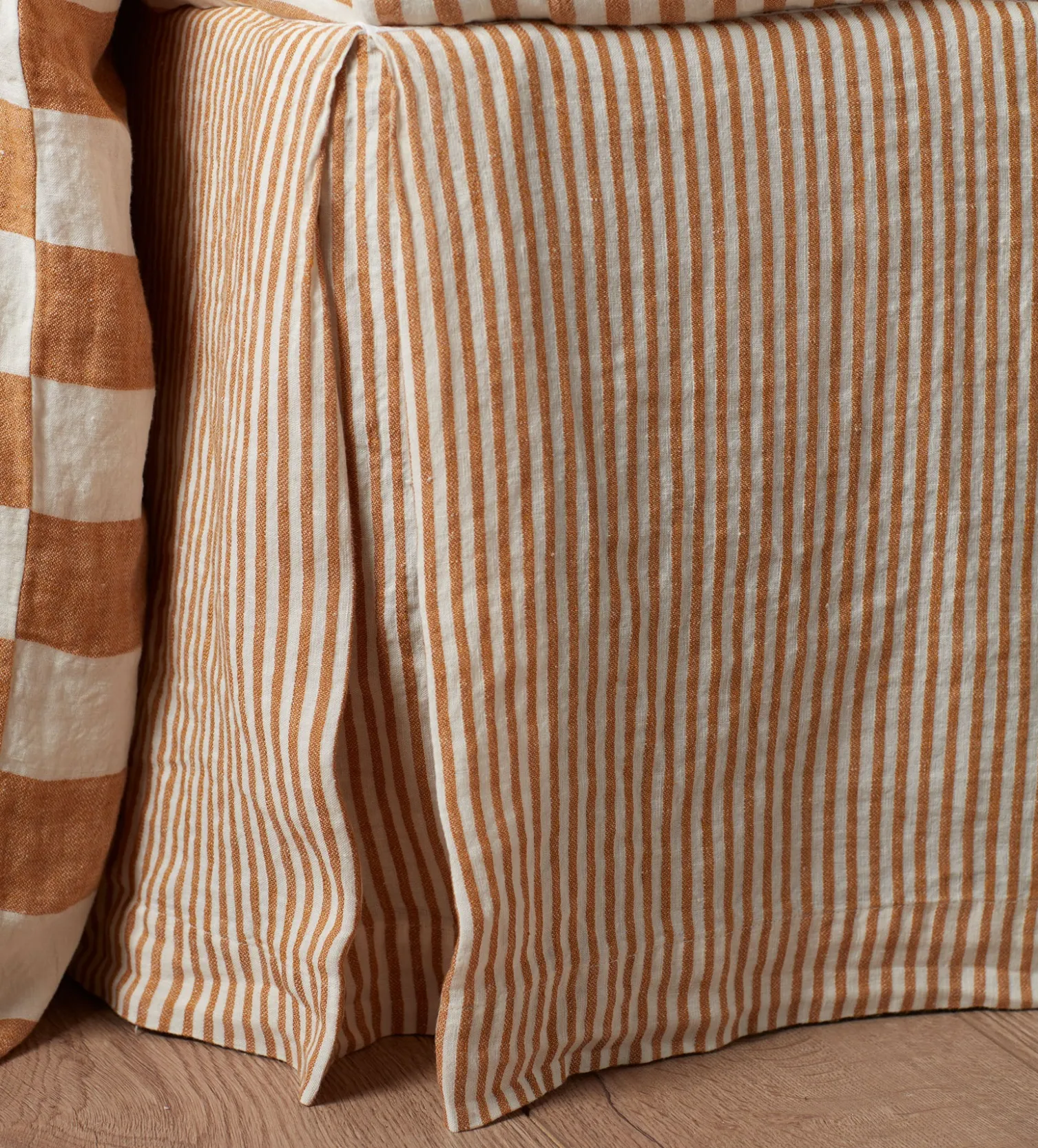Secret Linen Store Amber Cora Stripe Linen Valance