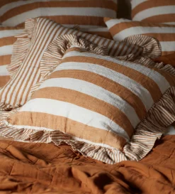 Secret Linen Store 100% Linen Frill Edge Cushion Cover