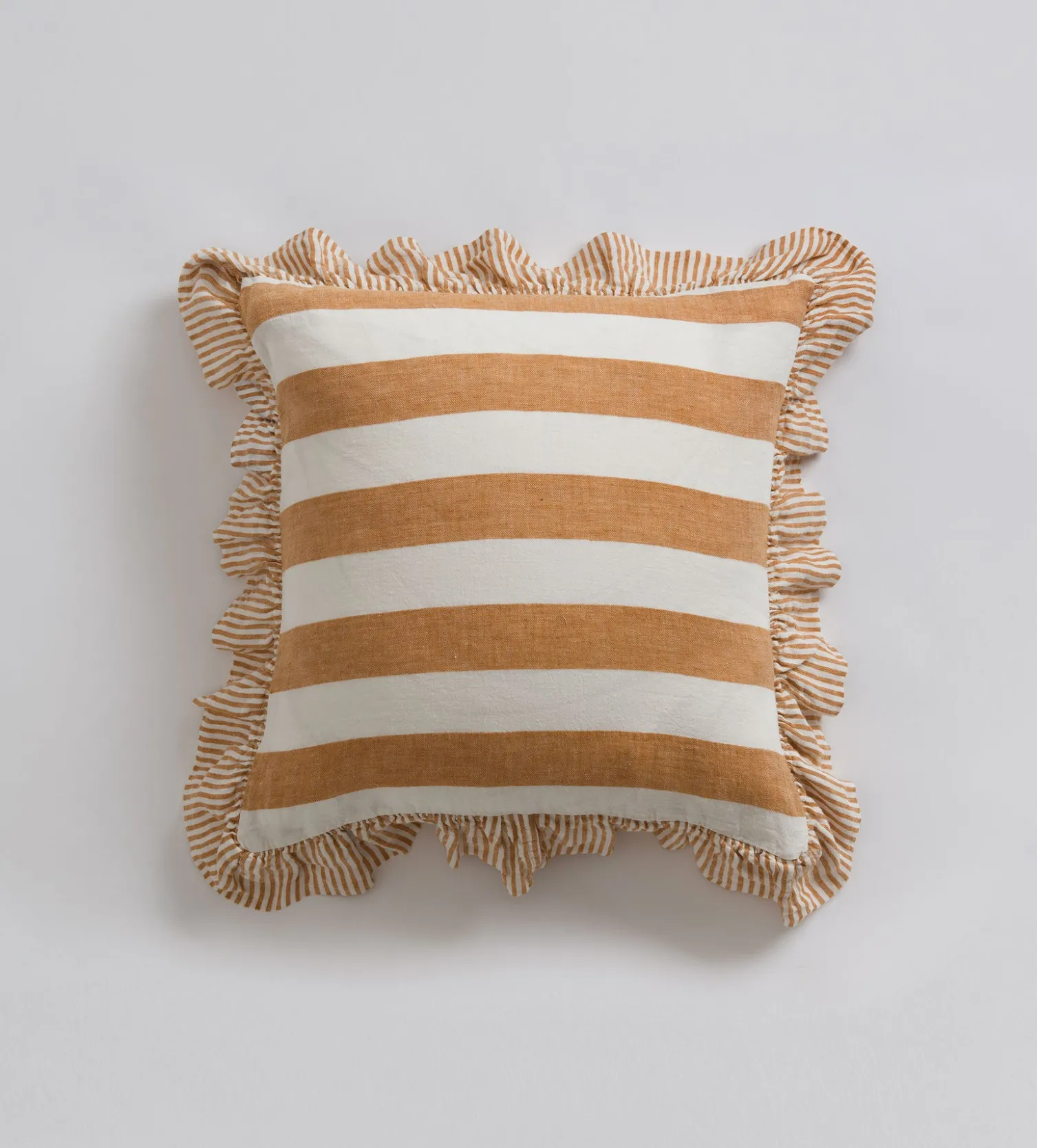 Secret Linen Store 100% Linen Frill Edge Cushion Cover