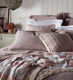 Secret Linen Store Ash Rose Sofia 100% Cotton Blanket
