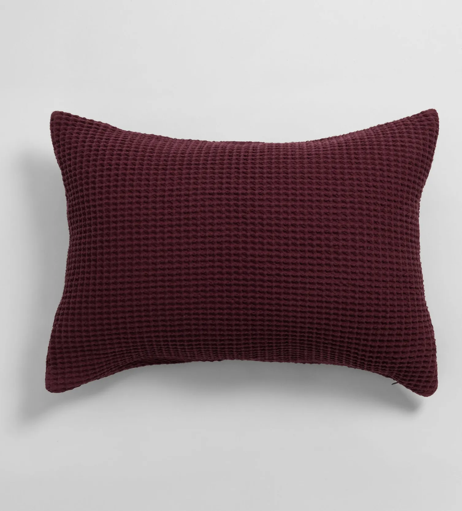 Secret Linen Store Beetroot Big Waffle 100% Cotton Cushion Cover