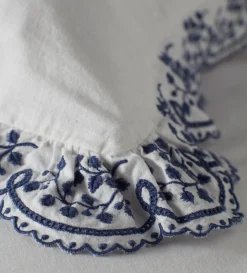 Secret Linen Store Blue Elsie Cotton Linen Duvet Cover
