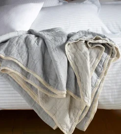 Secret Linen Store 100% Cotton Quilted Throw