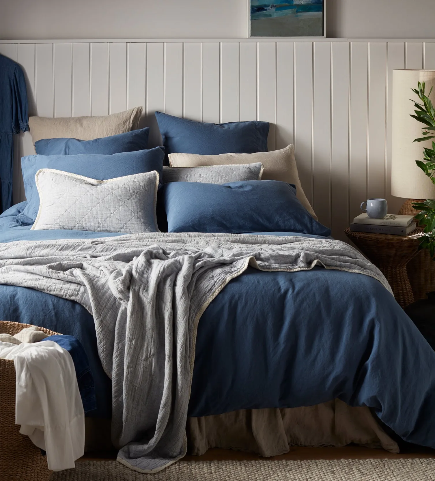 Secret Linen Store 100% Cotton Quilted Throw