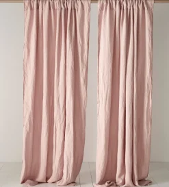 Secret Linen Store 100% Linen Loop Top Curtain (Single)