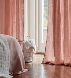 Secret Linen Store 100% Linen Loop Top Curtain (Single)