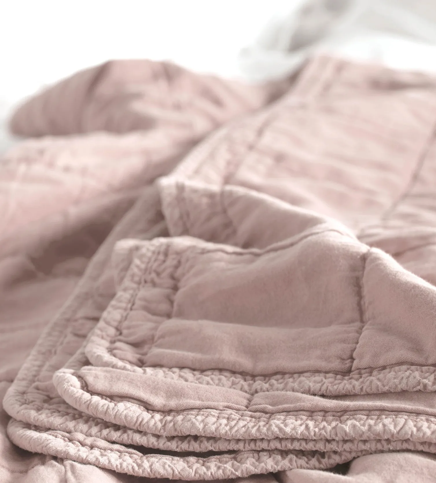Secret Linen Store Finn 100% Cotton Quilted Throw