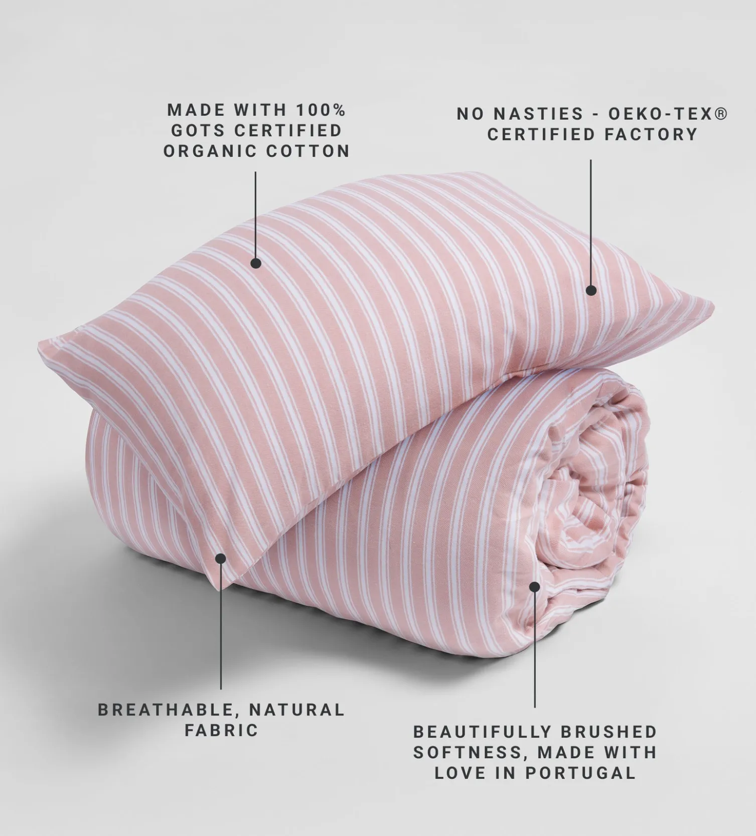 Secret Linen Store Brushed 100% Organic Cotton Pillowcase