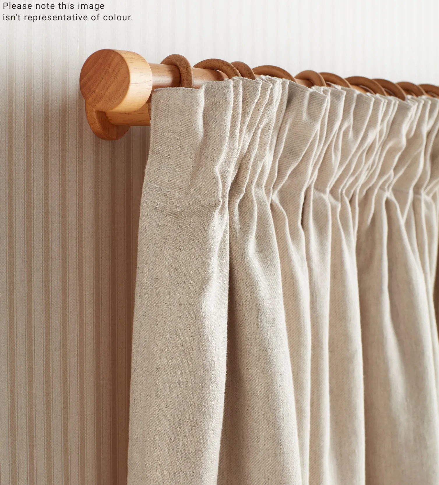 Secret Linen Store Twill Cotton Linen Blackout Pencil Pleat Curtains (Pair)