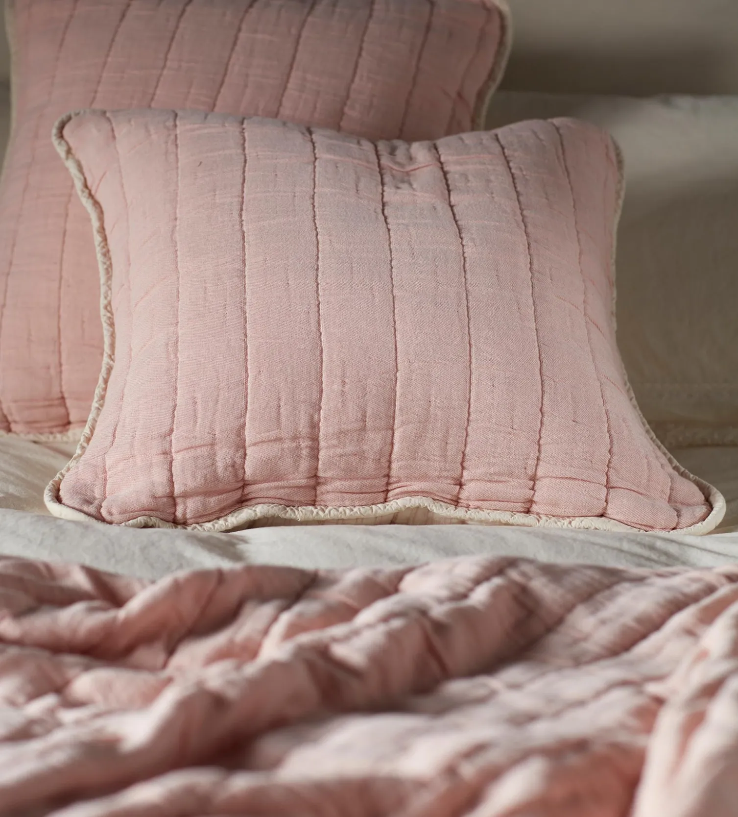Secret Linen Store 100% Cotton Quilted Cushion Cover