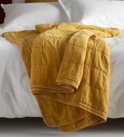 Secret Linen Store Finn 100% Cotton Quilted Throw