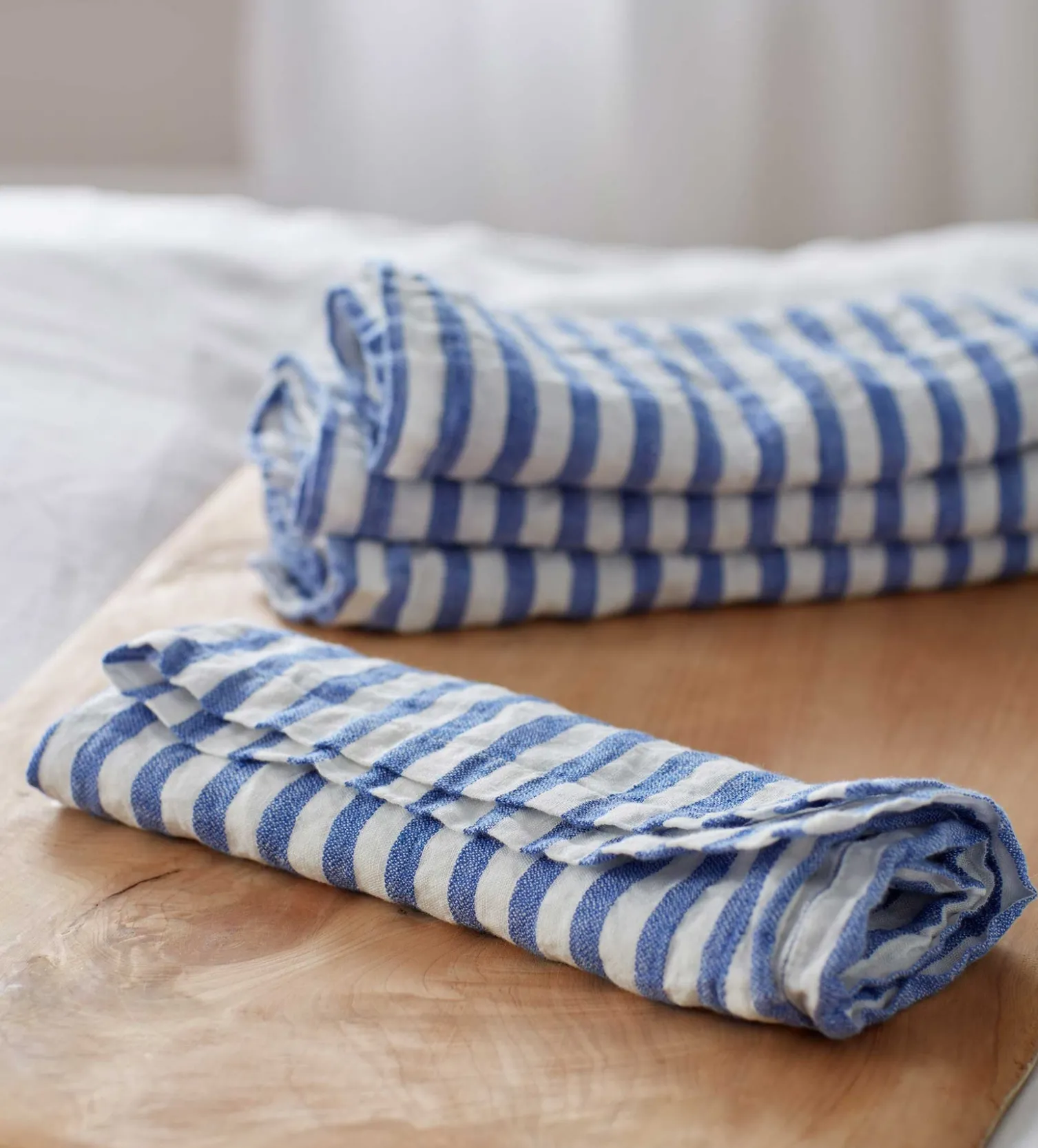 Secret Linen Store Cobalt 100% Linen Napkins - Set of 4