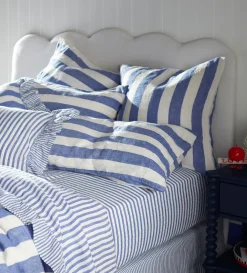 Secret Linen Store Cobalt 100% Linen Housewife Pillowcase