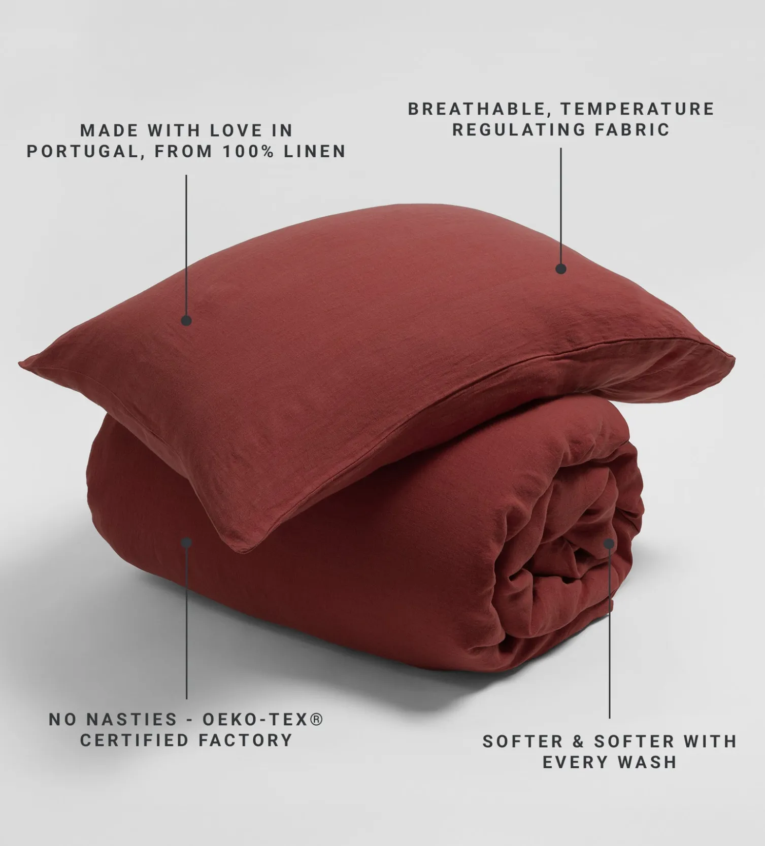 Secret Linen Store 100% Linen Housewife Pillowcase