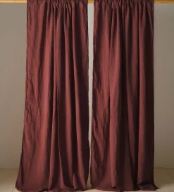 Secret Linen Store 100% Linen Loop Top Curtain (Single)