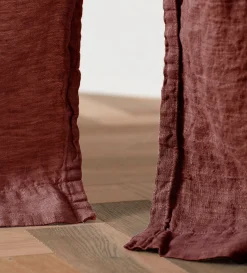 Secret Linen Store 100% Linen Loop Top Curtain (Single)