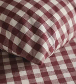 Secret Linen Store Gingham Brushed 100% Organic Cotton Duvet Cover