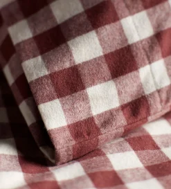Secret Linen Store Gingham Brushed 100% Organic Cotton Pillowcase