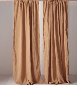 Secret Linen Store 100% Linen Loop Top Curtain (Single)