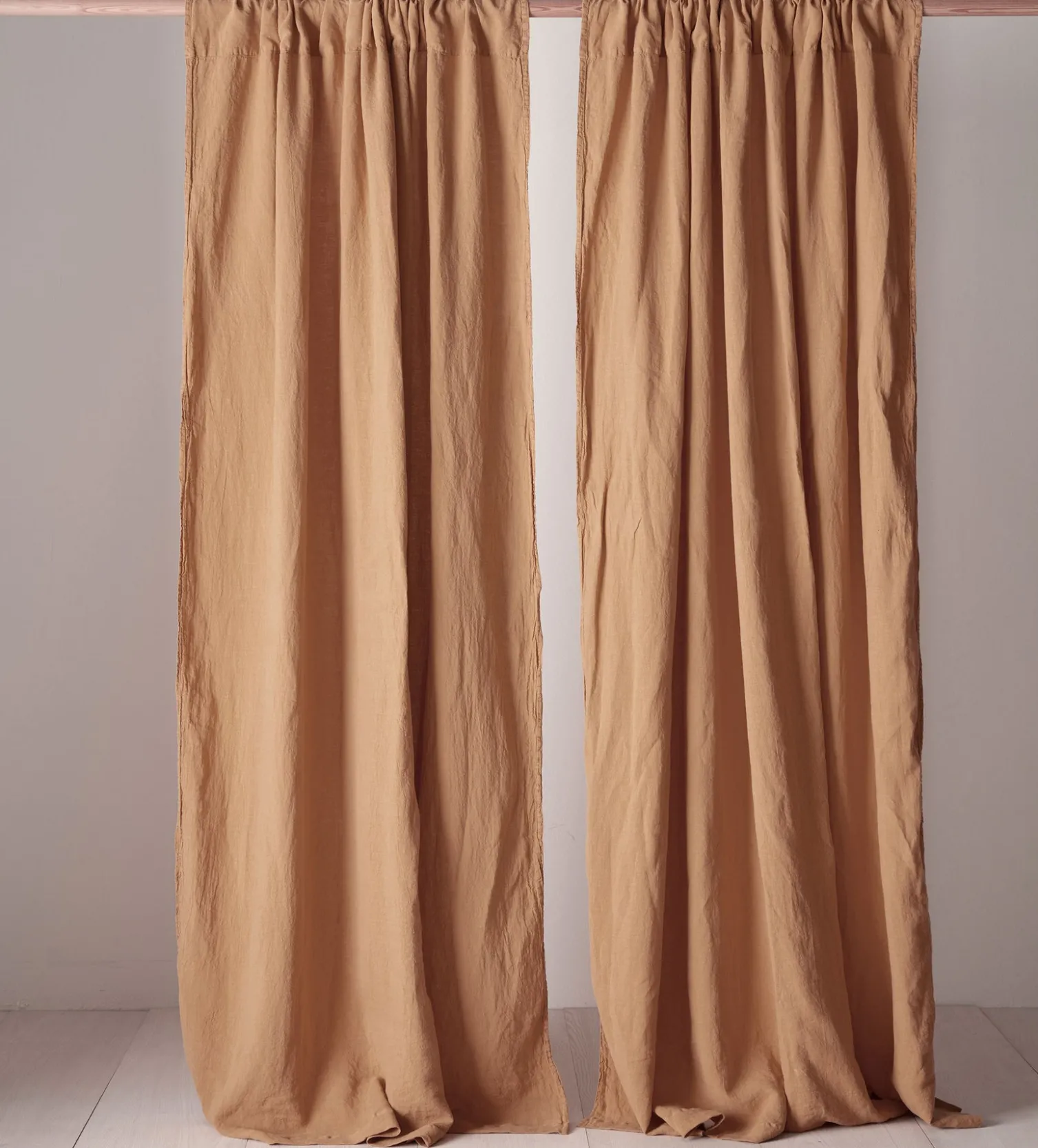 Secret Linen Store 100% Linen Loop Top Curtain (Single)