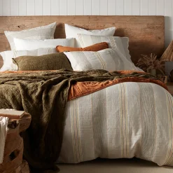 Secret Linen Store Dark Olive Clover 100% Cotton Quilted Throw