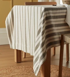 Secret Linen Store Dark Olive Isaac 100% Cotton Tablecloth