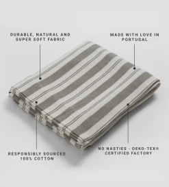 Secret Linen Store Dark Olive Isaac 100% Cotton Tablecloth