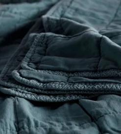 Secret Linen Store Finn 100% Cotton Quilted Throw
