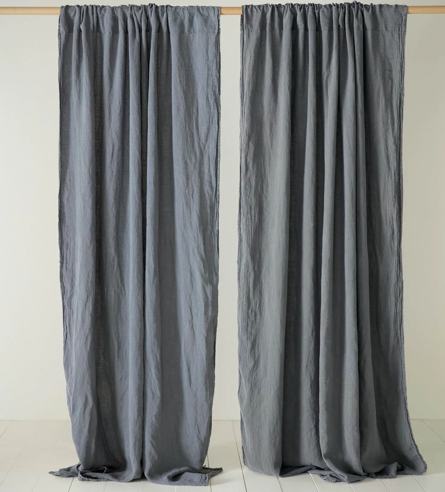 Secret Linen Store 100% Linen Loop Top Curtain (Single)
