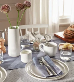 Secret Linen Store French Blue Cotton Linen Twill Table Runner