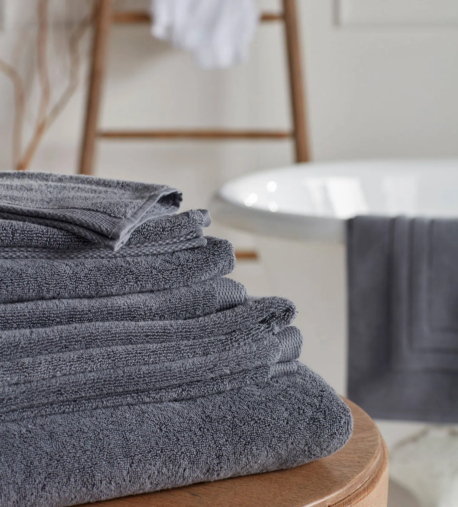 Secret Linen Store French Blue Luxury Organic 100% Cotton Towels
