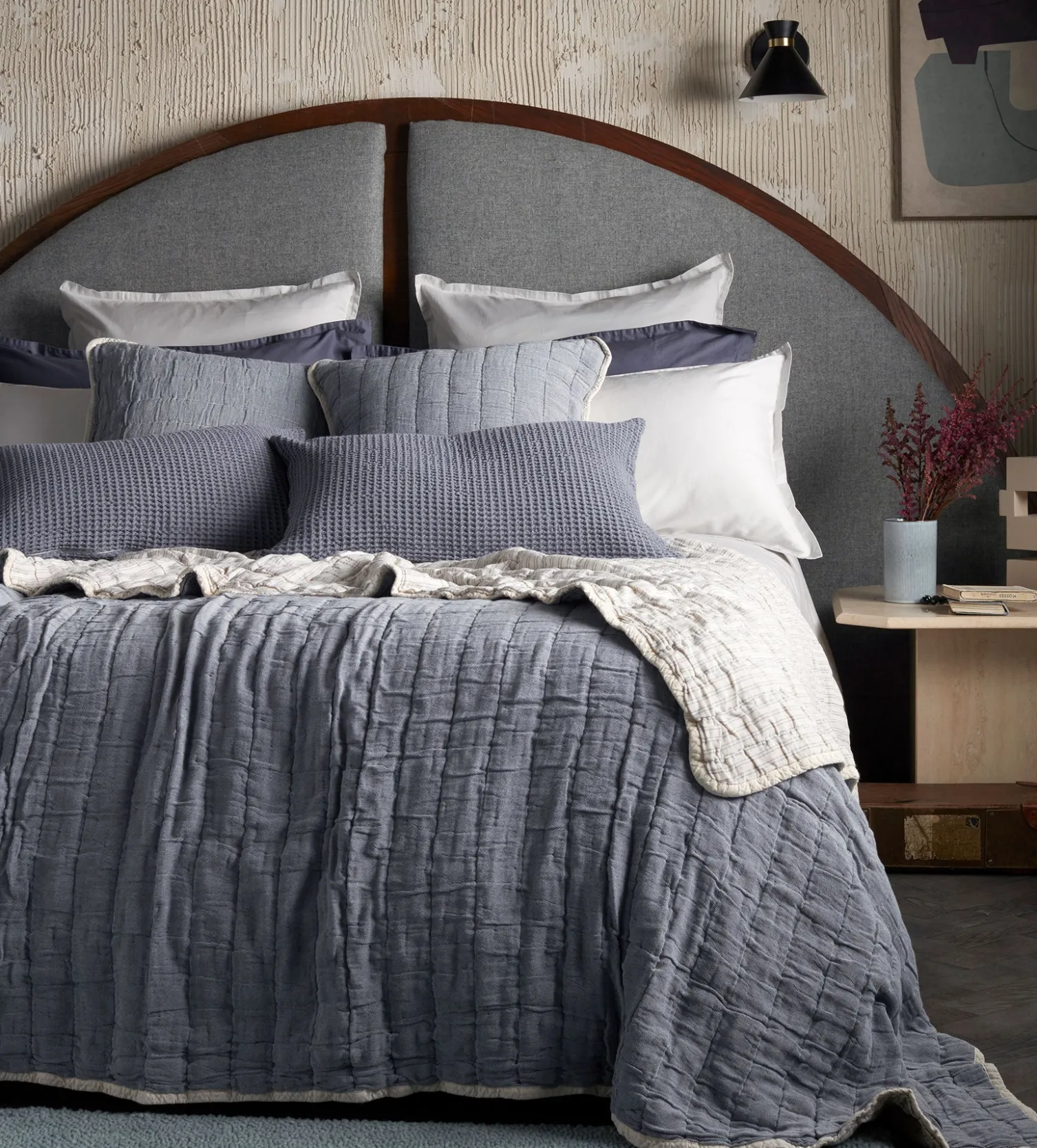 Secret Linen Store 100% Cotton Quilted Throw