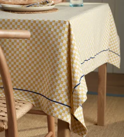 Secret Linen Store Glassette Cecilia 100% Cotton Rectangle Tablecloth