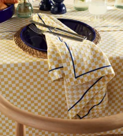 Secret Linen Store Glassette Cecilia 100% Cotton Rectangle Tablecloth
