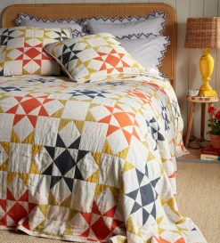 Secret Linen Store Glassette Stella Quilted 100% Cotton Cushion Cover
