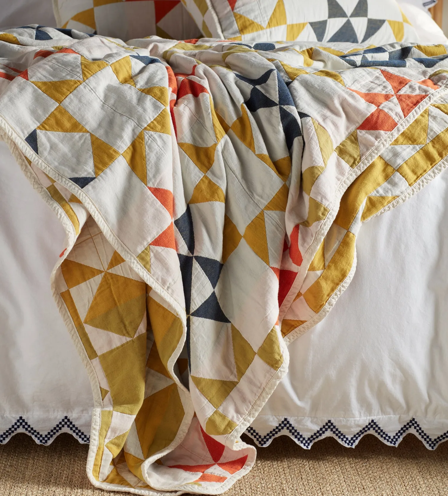 Secret Linen Store Glassette Stella Quilted 100% Cotton Bedspread