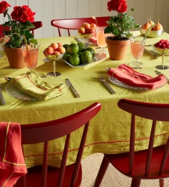 Secret Linen Store Glassette Tomato 100% Linen Napkins