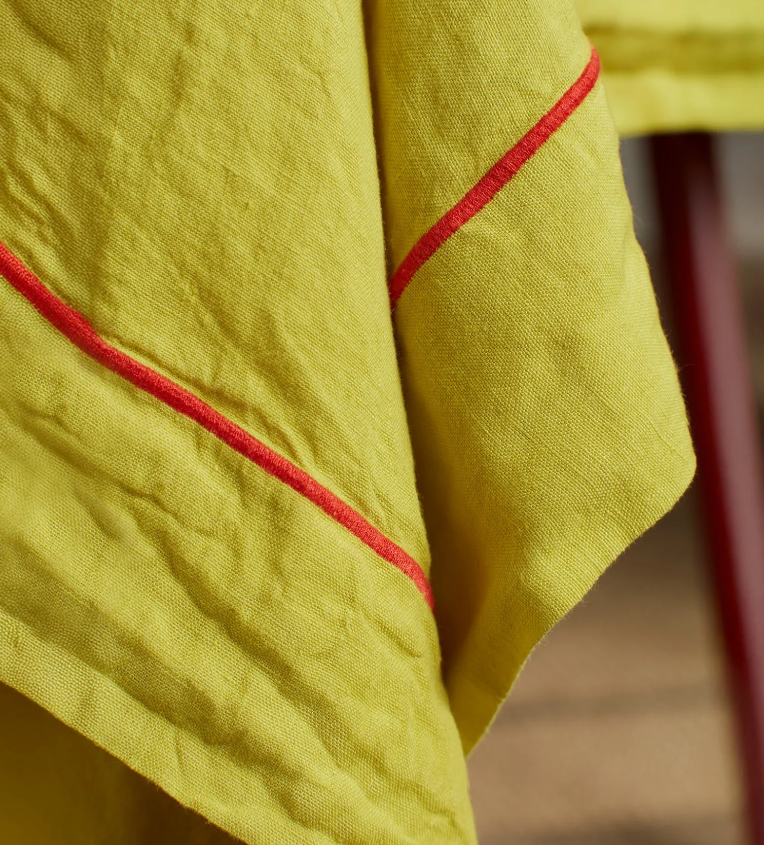Secret Linen Store Glassette Vine 100% Linen Tablecloth